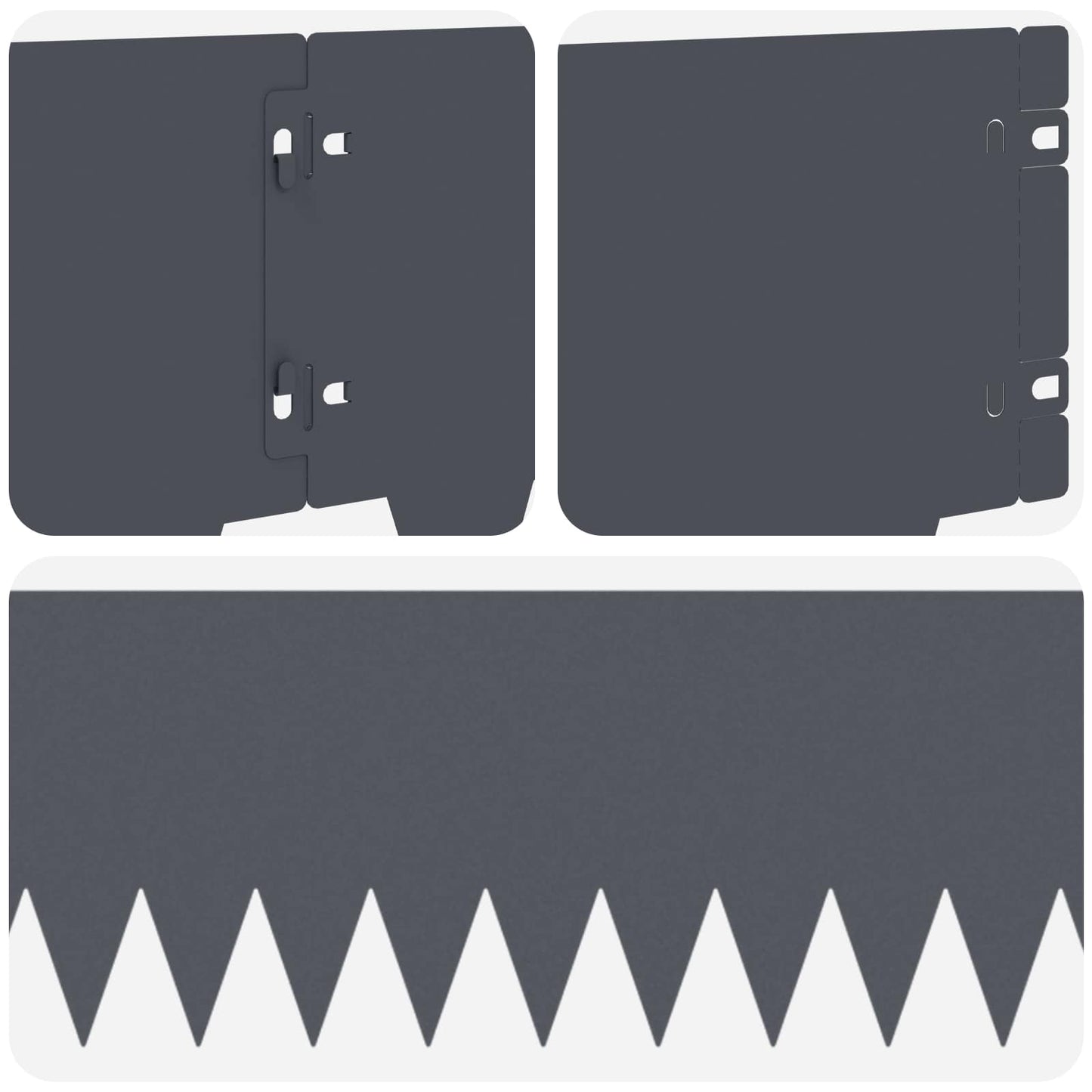 Tuinrand 30 pcs 103 x 20 cm metaal Antracietkleurig
