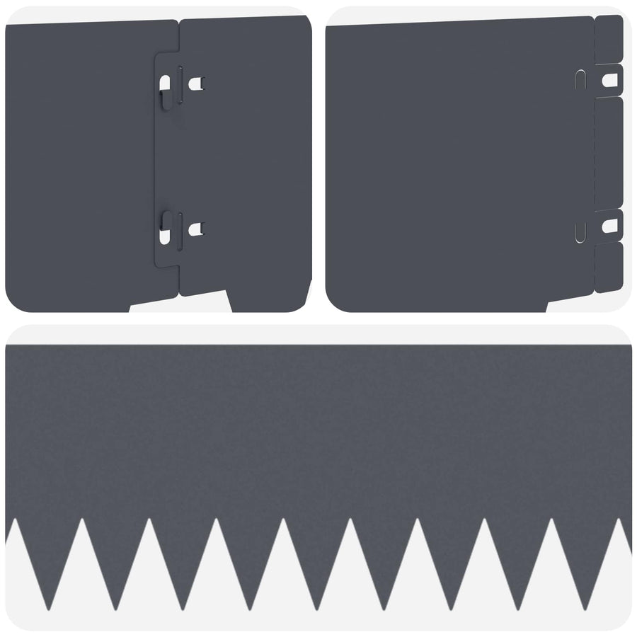 Tuinrand 30 pcs 103 x 20 cm metaal Antracietkleurig