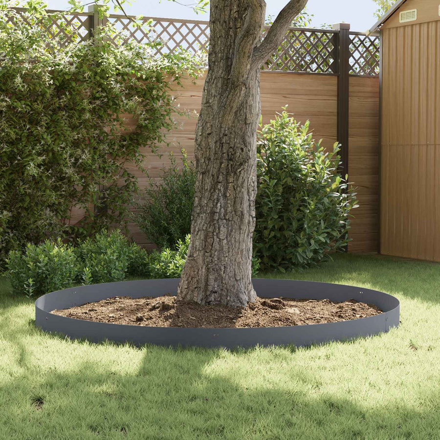 Tuinrand 30 pcs 103 x 20 cm metaal Antracietkleurig