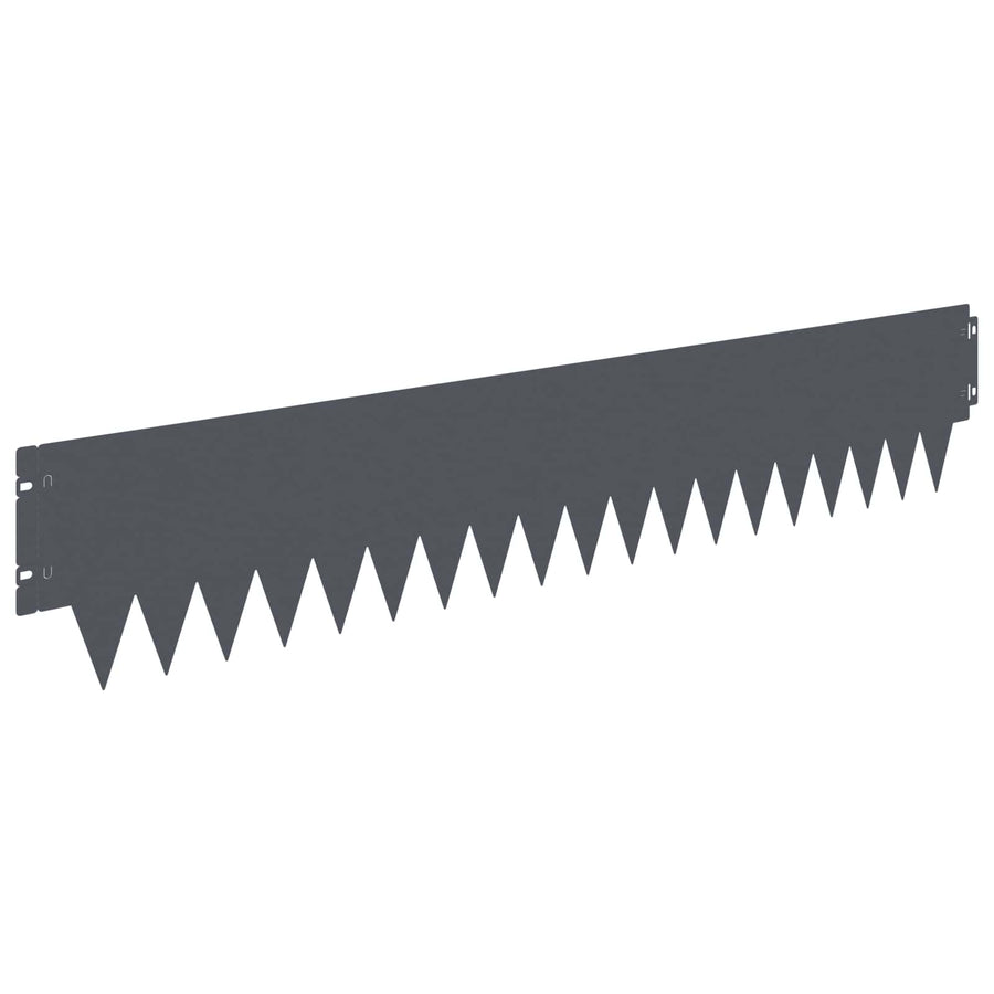 Tuinrand 30 pcs 103 x 20 cm metaal Antracietkleurig