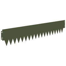Tuinrand 10 pcs 103 x 20 cm metaal Olijfgroen