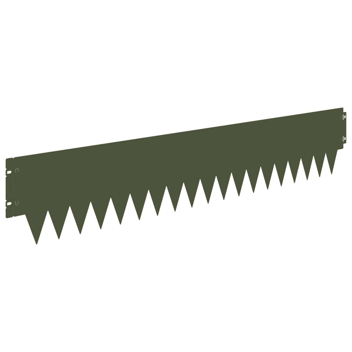 Tuinrand 10 pcs 103 x 20 cm metaal Olijfgroen