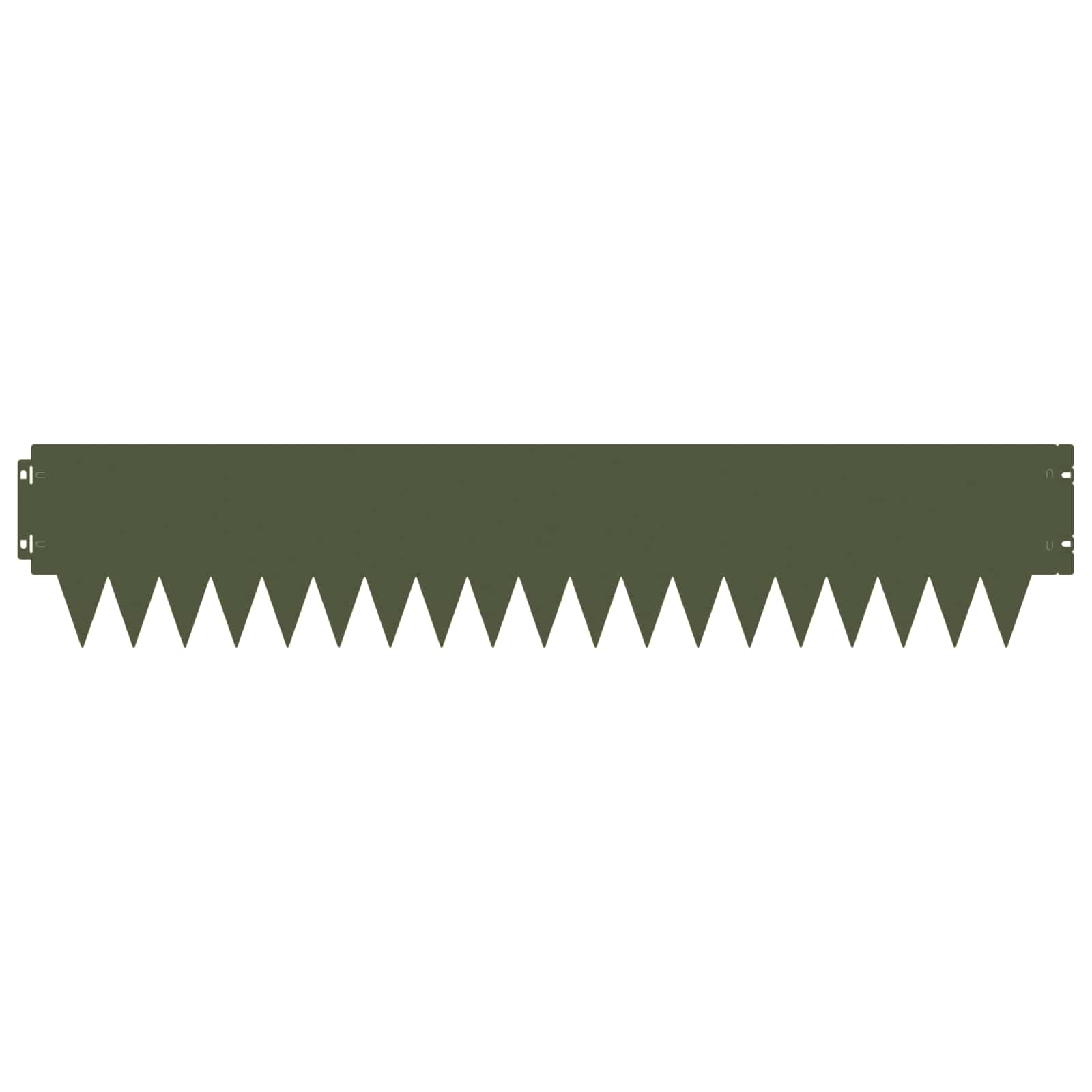 Tuinrand 10 pcs 103 x 20 cm metaal Olijfgroen