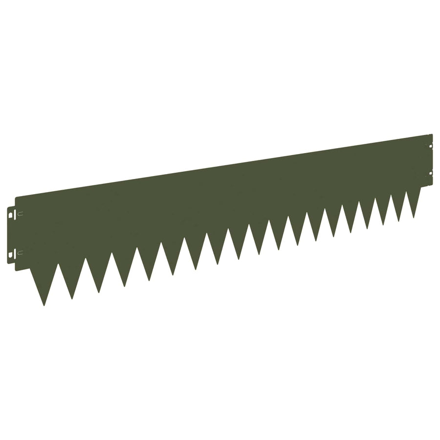 Tuinrand 20 pcs 103 x 20 cm metaal Olijfgroen