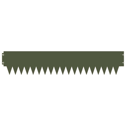 Tuinrand 30 pcs 103 x 20 cm metaal Olijfgroen
