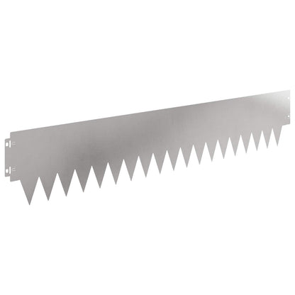 Tuinrand 10 pcs 103 x 20 cm metaal Zilverkleurig