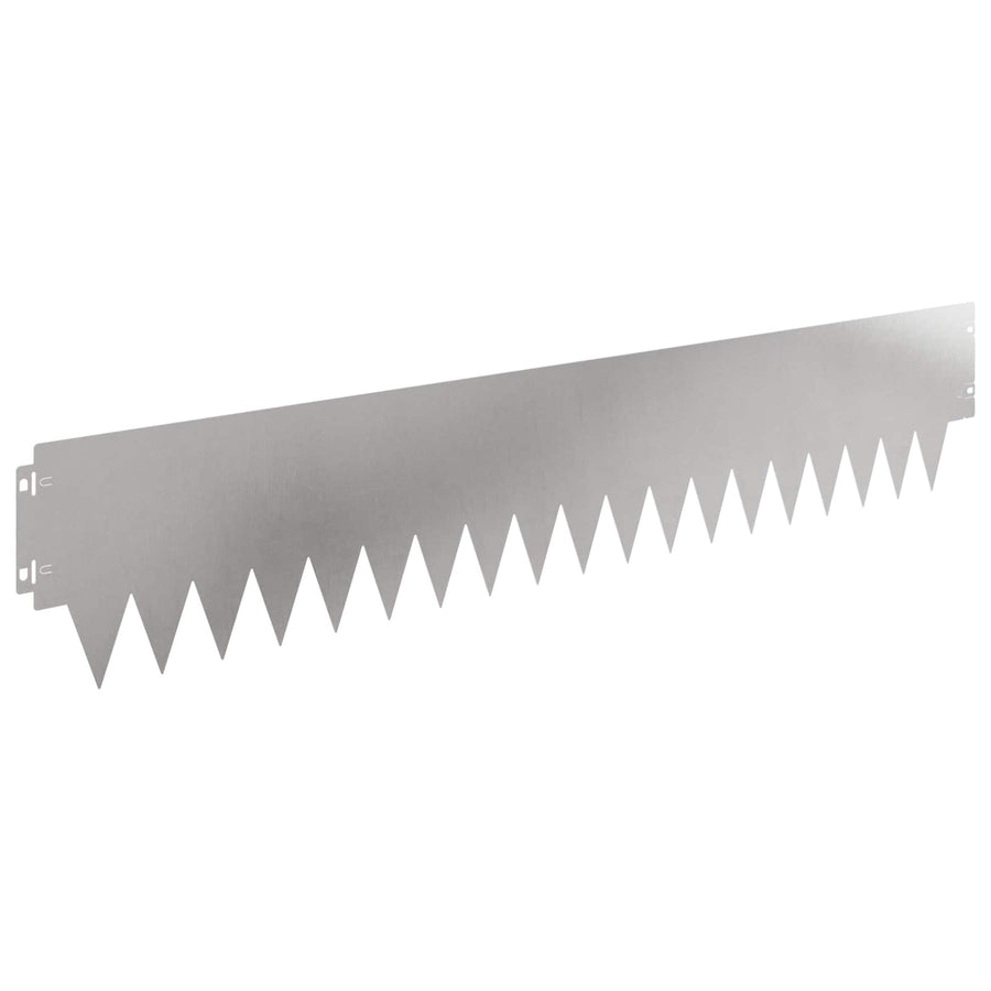 Tuinrand 10 pcs 103 x 20 cm metaal Zilverkleurig