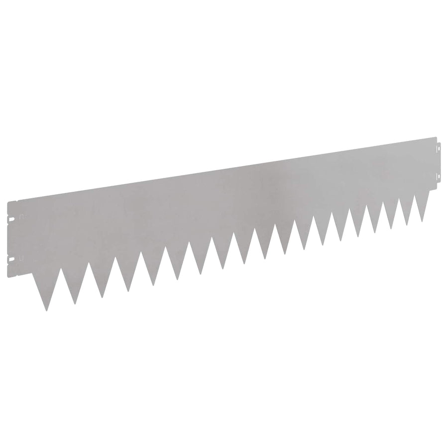 Tuinrand 10 pcs 103 x 20 cm metaal Zilverkleurig