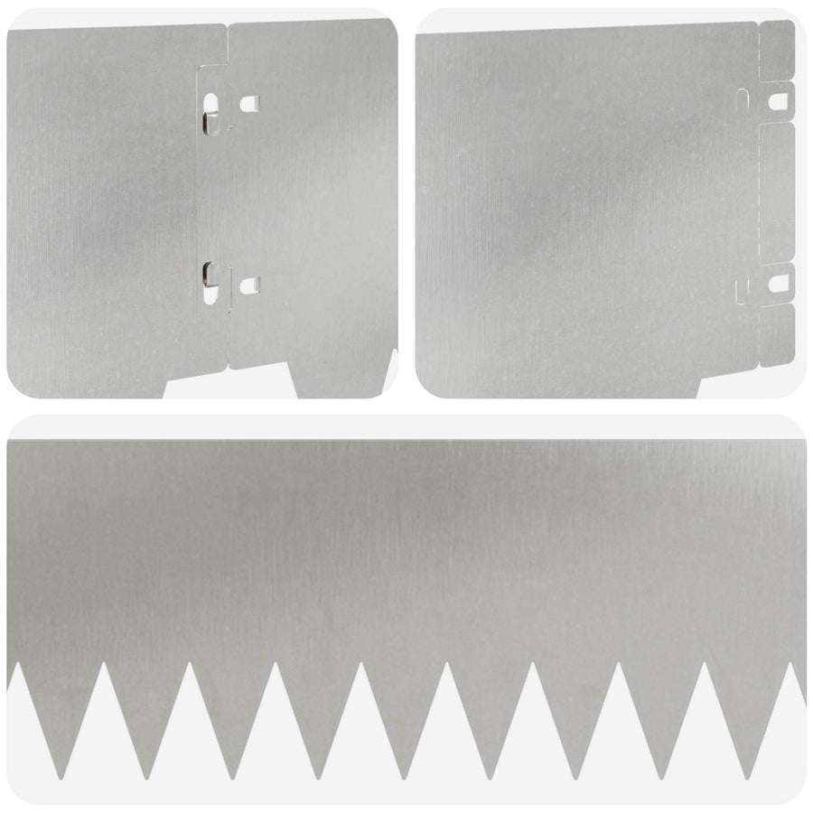 Tuinrand 20 pcs 103 x 20 cm metaal Zilverkleurig