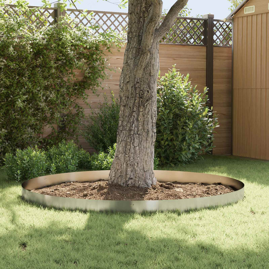 Tuinrand 20 pcs 103 x 20 cm metaal Zilverkleurig