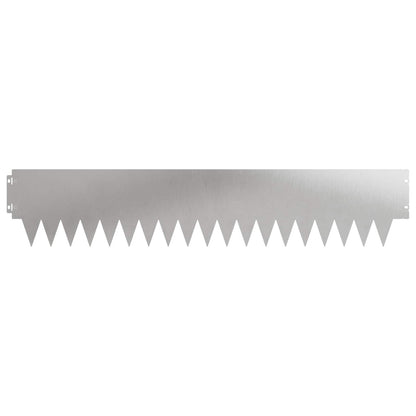 Tuinrand 30 pcs 103 x 20 cm metaal Zilverkleurig
