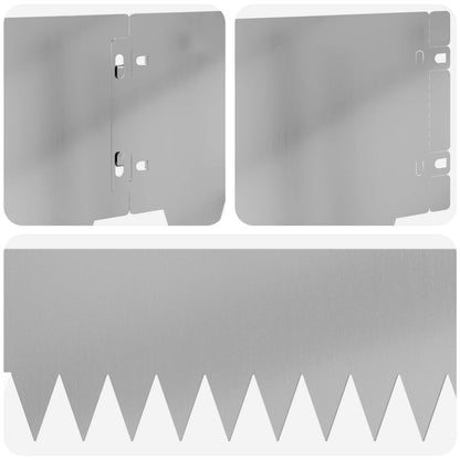 Tuinrand 10 pcs 103 x 20 cm metaal Zilverkleurig