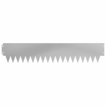 Tuinrand 10 pcs 103 x 20 cm metaal Zilverkleurig