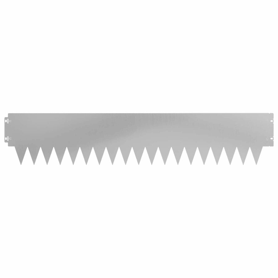 Tuinrand 10 pcs 103 x 20 cm metaal Zilverkleurig