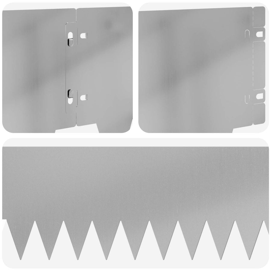 Tuinrand 20 pcs 103 x 20 cm metaal Zilverkleurig