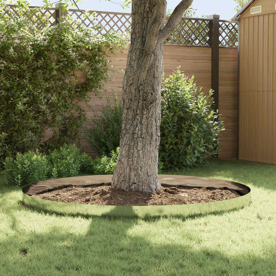 Tuinrand 20 pcs 103 x 20 cm metaal Zilverkleurig