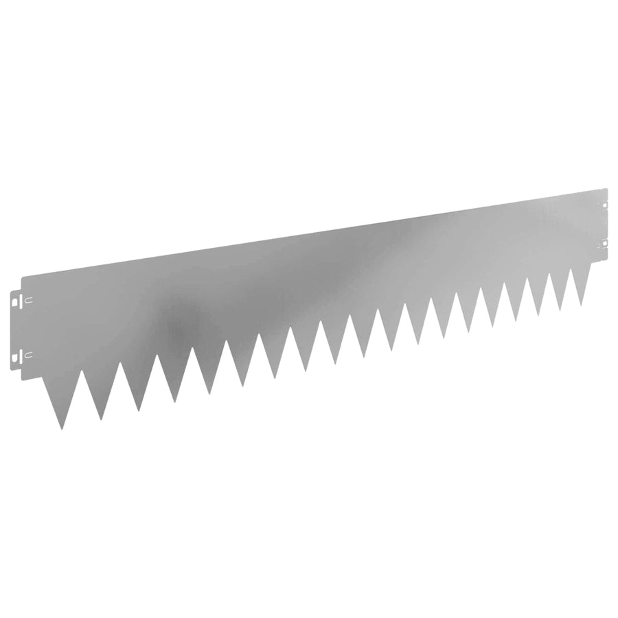 Tuinrand 20 pcs 103 x 20 cm metaal Zilverkleurig