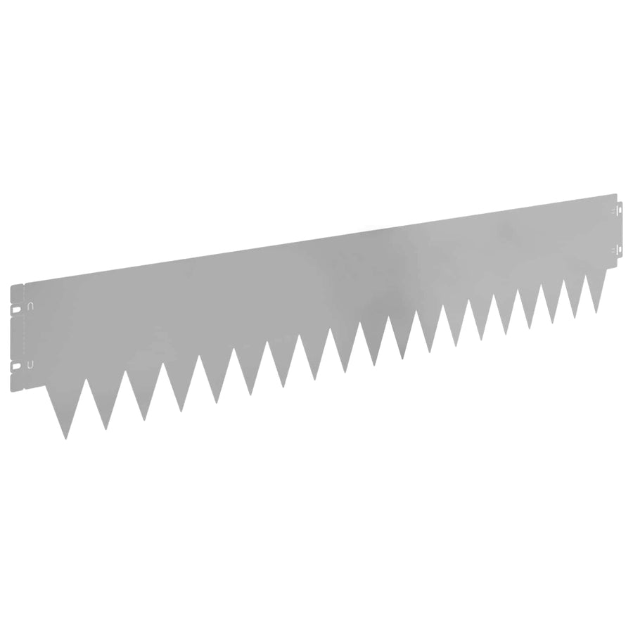 Tuinrand 30 pcs 103 x 20 cm metaal Zilverkleurig