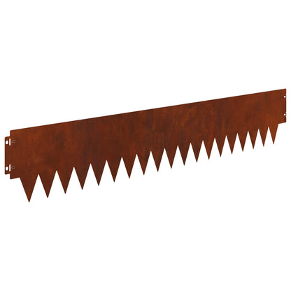 Tuinrand 10 pcs 103 x 20 cm metaal Roestig