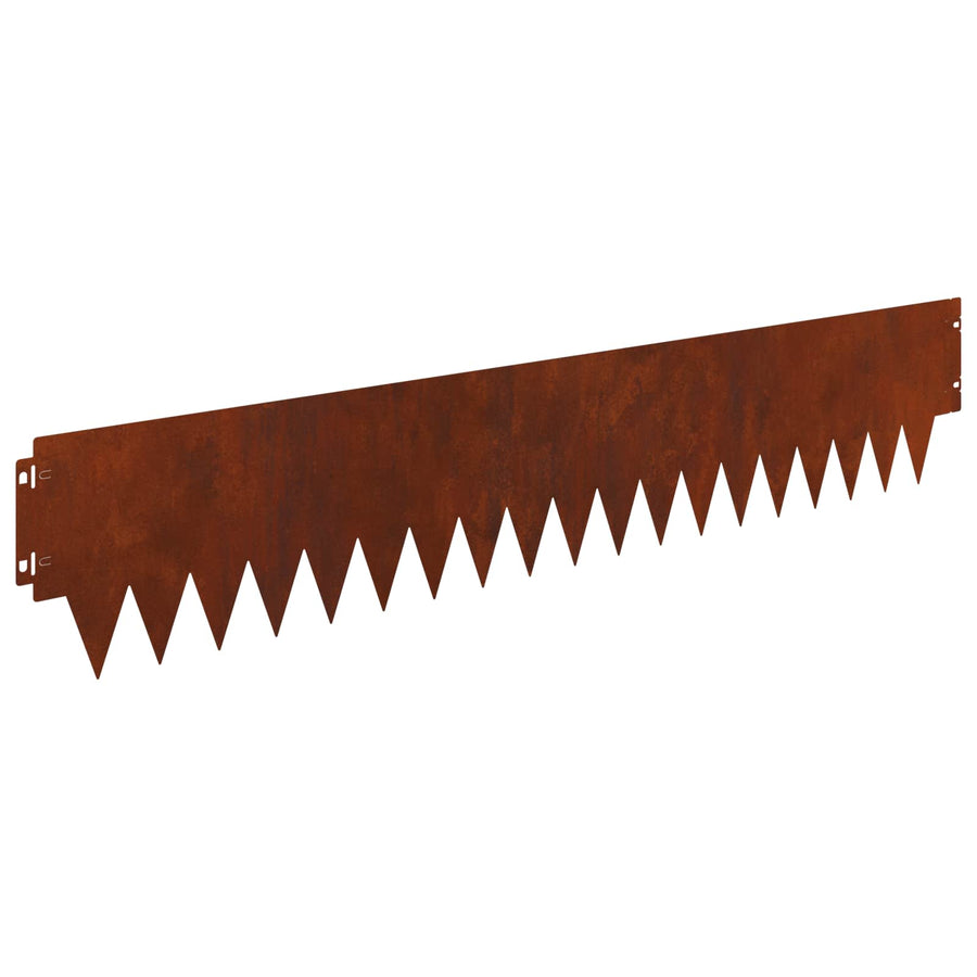 Tuinrand 10 pcs 103 x 20 cm metaal Roestig
