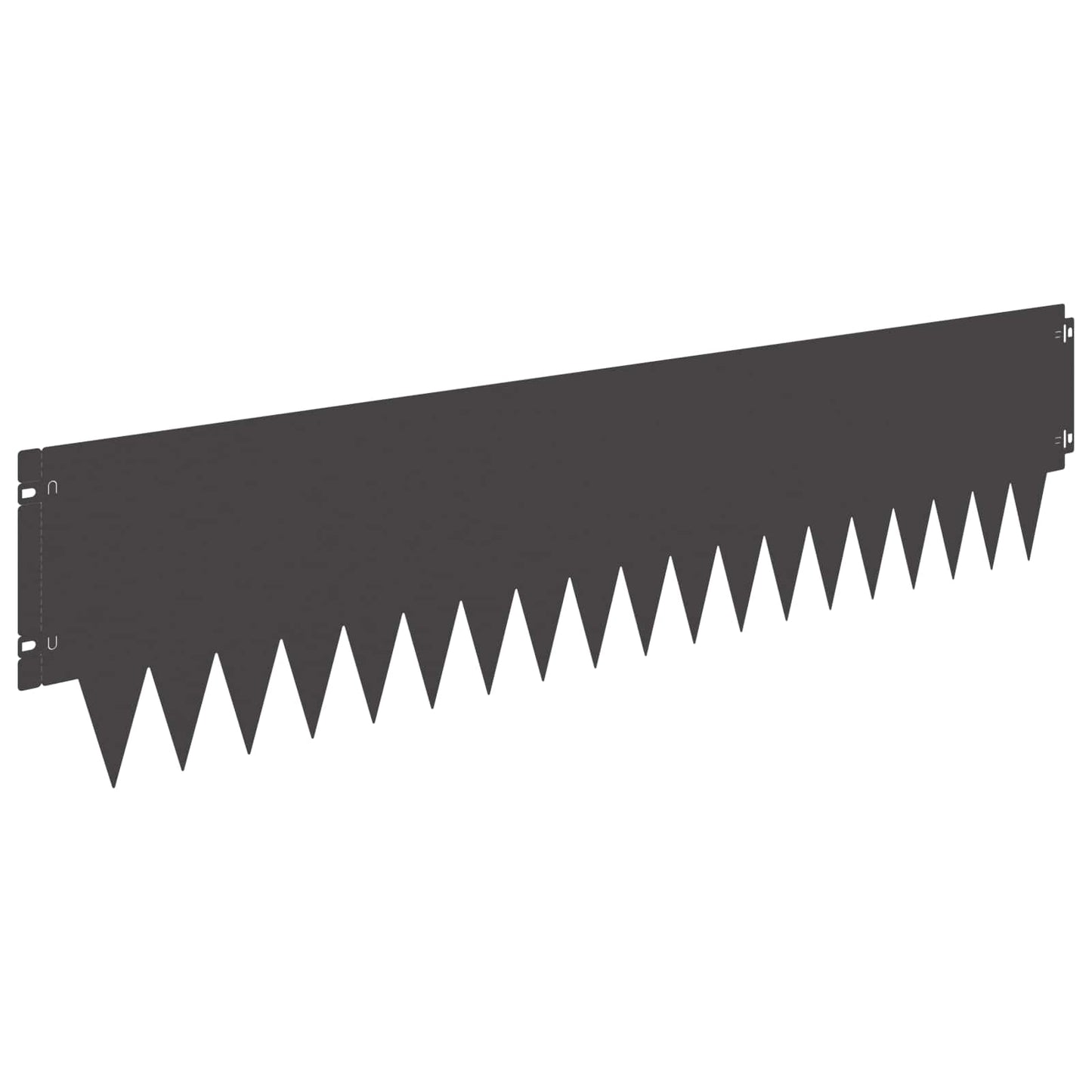 Tuinrand 10 pcs 103 x 25 cm metaal Zwart