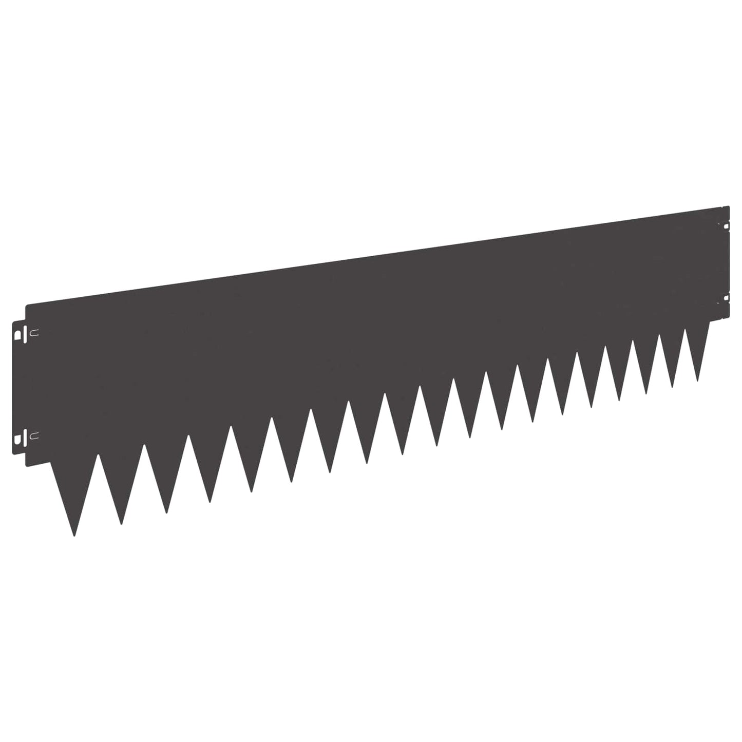 Tuinrand 20 pcs 103 x 25 cm metaal Zwart