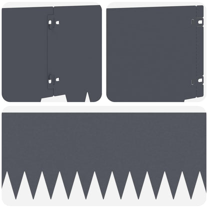 Tuinrand 10 pcs 103 x 25 cm metaal Antracietkleurig