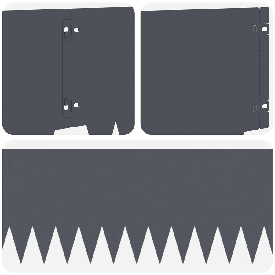 Tuinrand 10 pcs 103 x 25 cm metaal Antracietkleurig