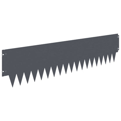 Tuinrand 20 pcs 103 x 25 cm metaal Antracietkleurig