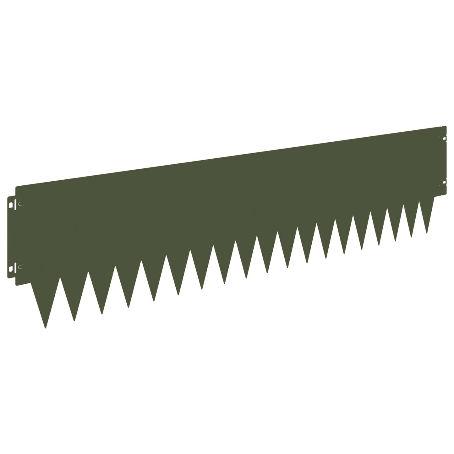Tuinrand 10 pcs 103 x 25 cm metaal Olijfgroen