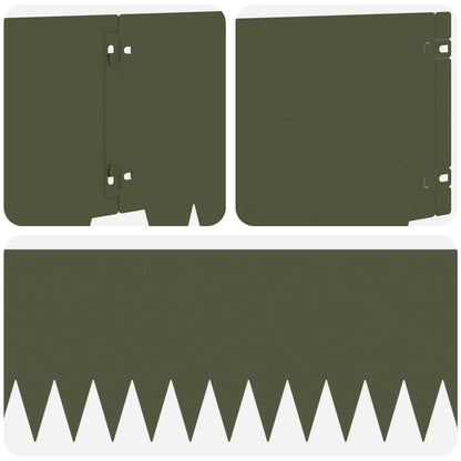 Tuinrand 20 pcs 103 x 25 cm metaal Olijfgroen