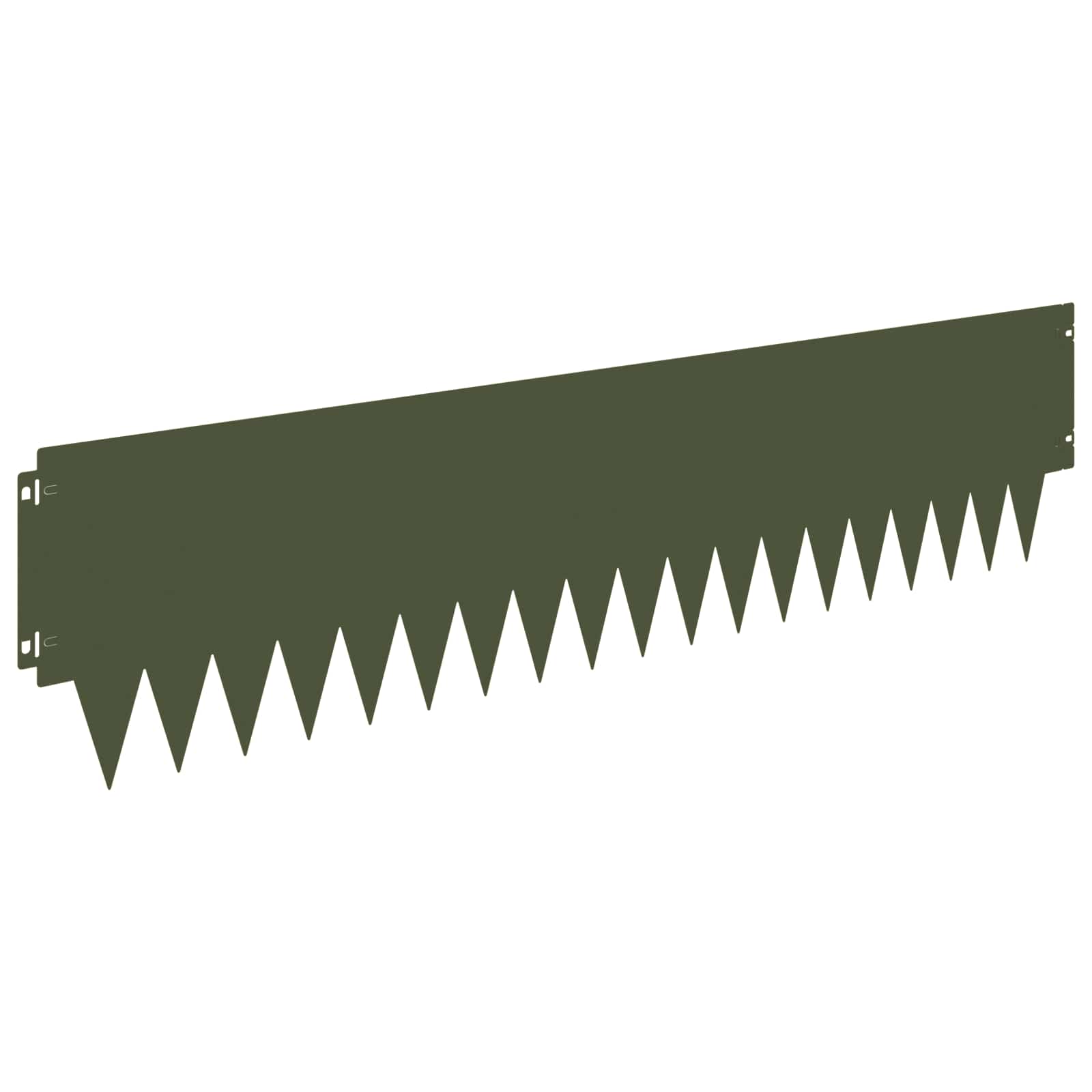 Tuinrand 20 pcs 103 x 25 cm metaal Olijfgroen