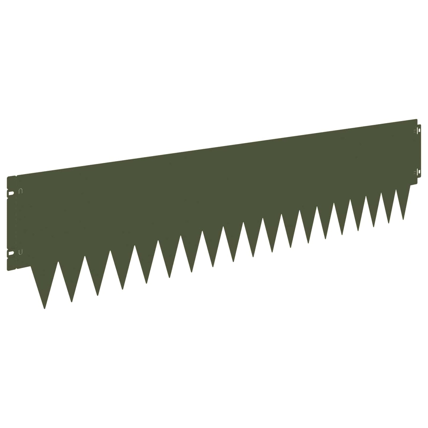 Tuinrand 20 pcs 103 x 25 cm metaal Olijfgroen