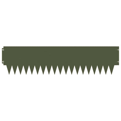 Tuinrand 20 pcs 103 x 25 cm metaal Olijfgroen