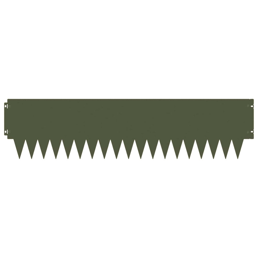 Tuinrand 20 pcs 103 x 25 cm metaal Olijfgroen