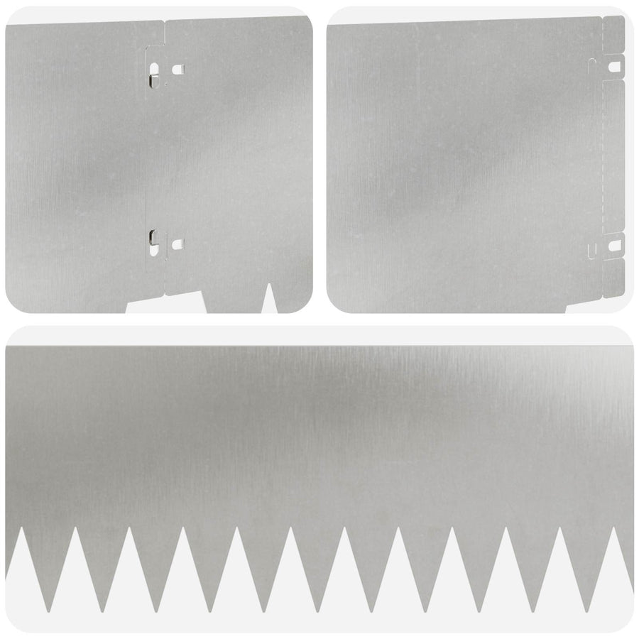 Tuinrand 30 pcs 103 x 25 cm metaal Zilverkleurig