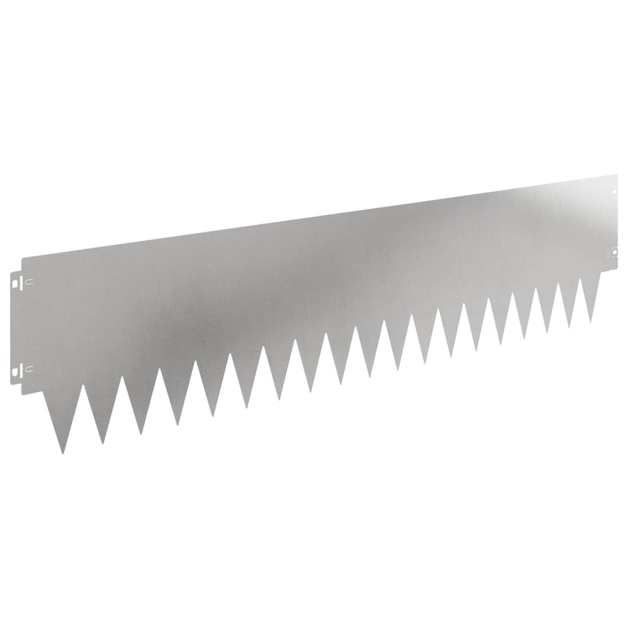 Tuinrand 30 pcs 103 x 25 cm metaal Zilverkleurig