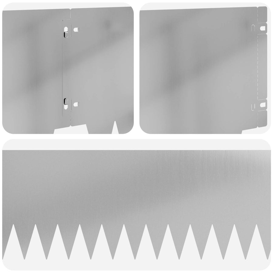 Tuinrand 10 pcs 103 x 25 cm metaal Zilverkleurig