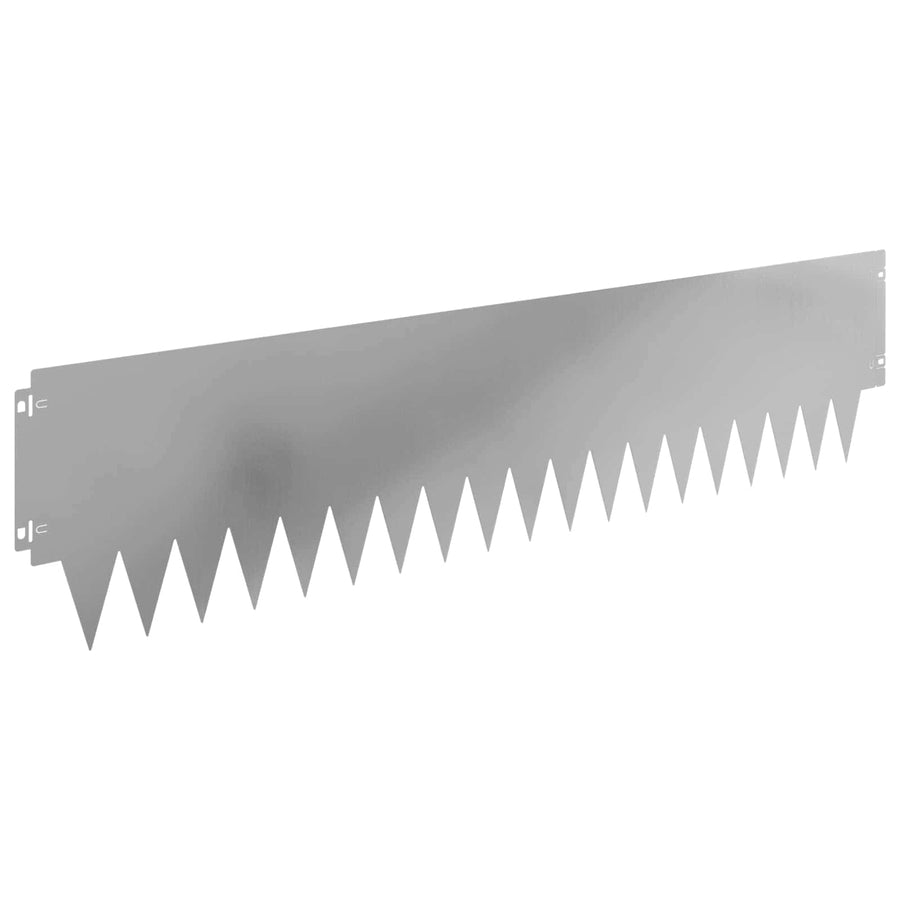 Tuinrand 10 pcs 103 x 25 cm metaal Zilverkleurig