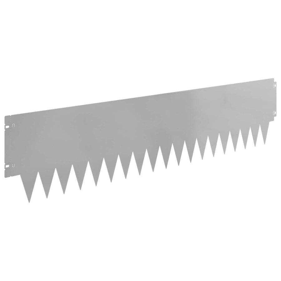 Tuinrand 10 pcs 103 x 25 cm metaal Zilverkleurig