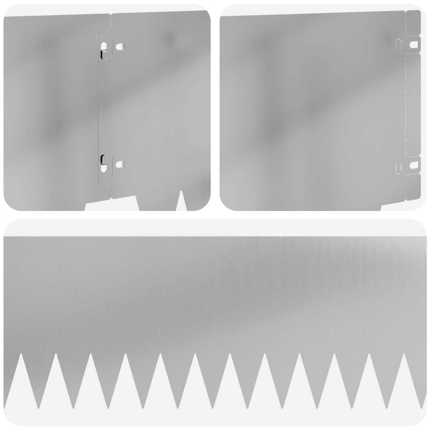 Tuinrand 30 pcs 103 x 25 cm metaal Zilverkleurig