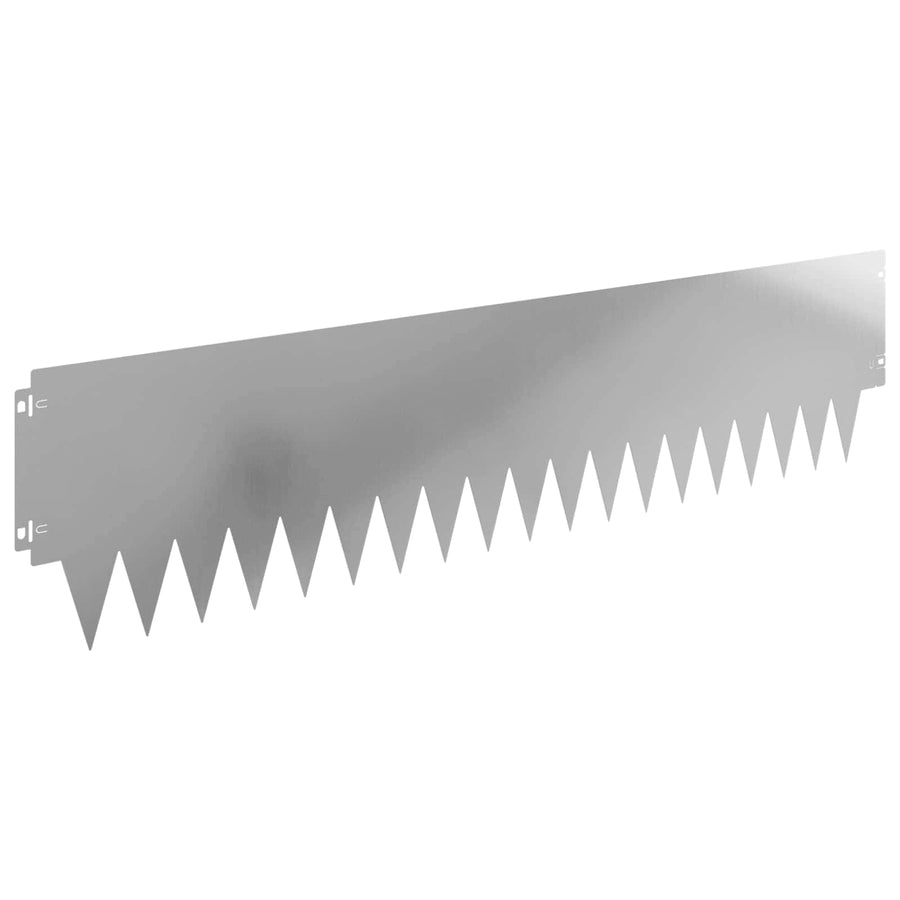 Tuinrand 30 pcs 103 x 25 cm metaal Zilverkleurig