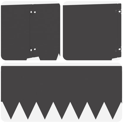 Tuinrand 10 pcs 103 x 30 cm metaal Zwart