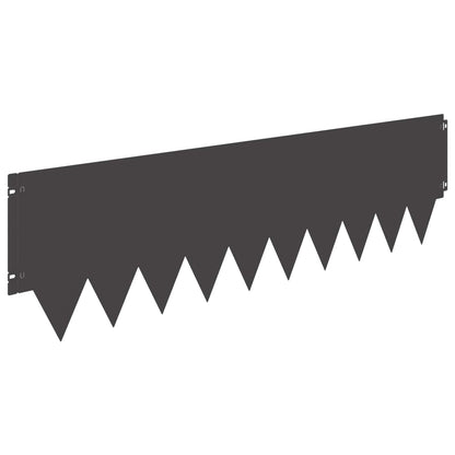 Tuinrand 10 pcs 103 x 30 cm metaal Zwart