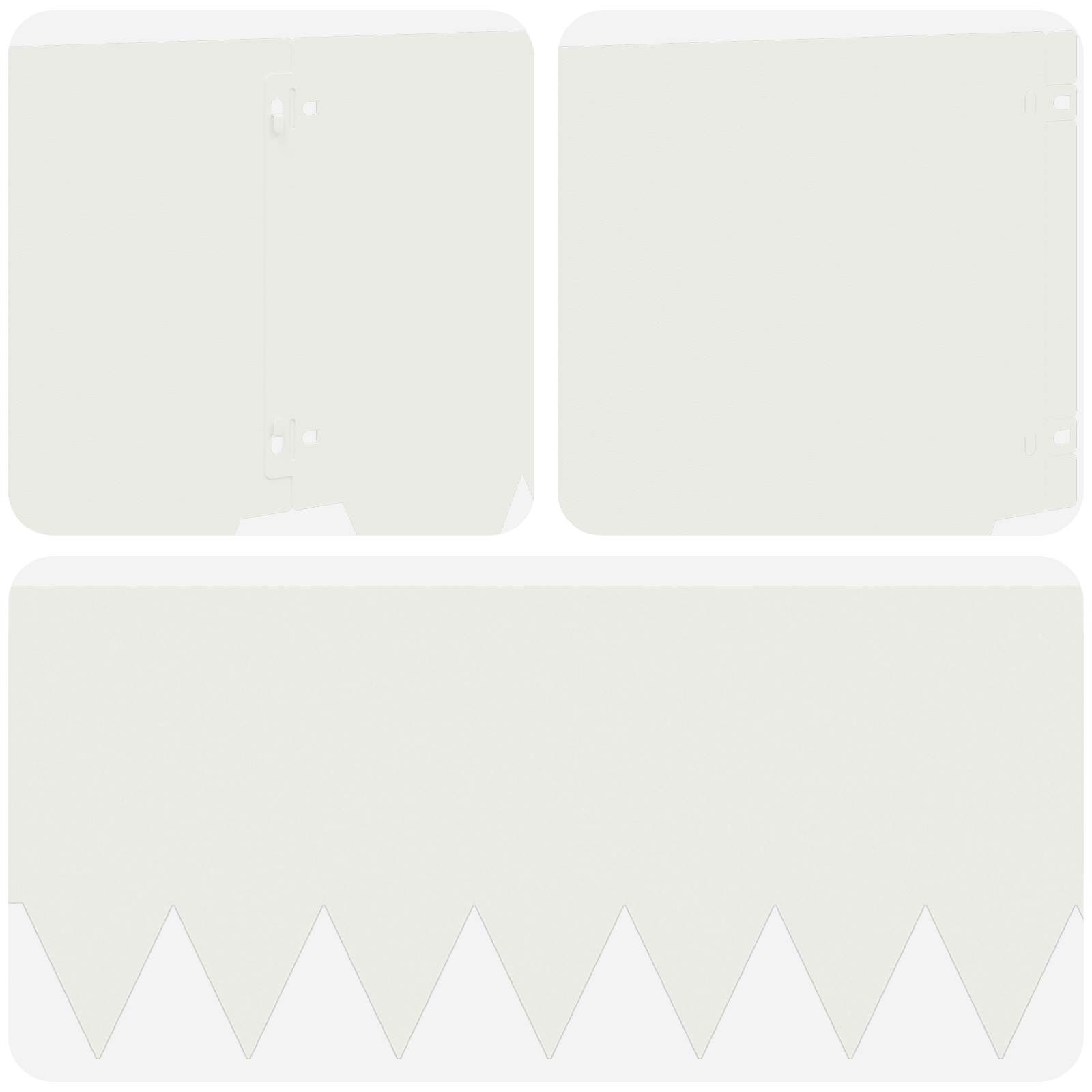 Tuinrand 10 pcs 103 x 30 cm metaal Wit