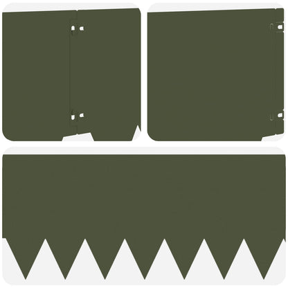 Tuinrand 20 pcs 103 x 30 cm metaal Olijfgroen