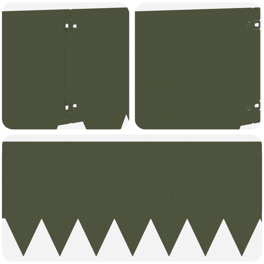 Tuinrand 20 pcs 103 x 30 cm metaal Olijfgroen
