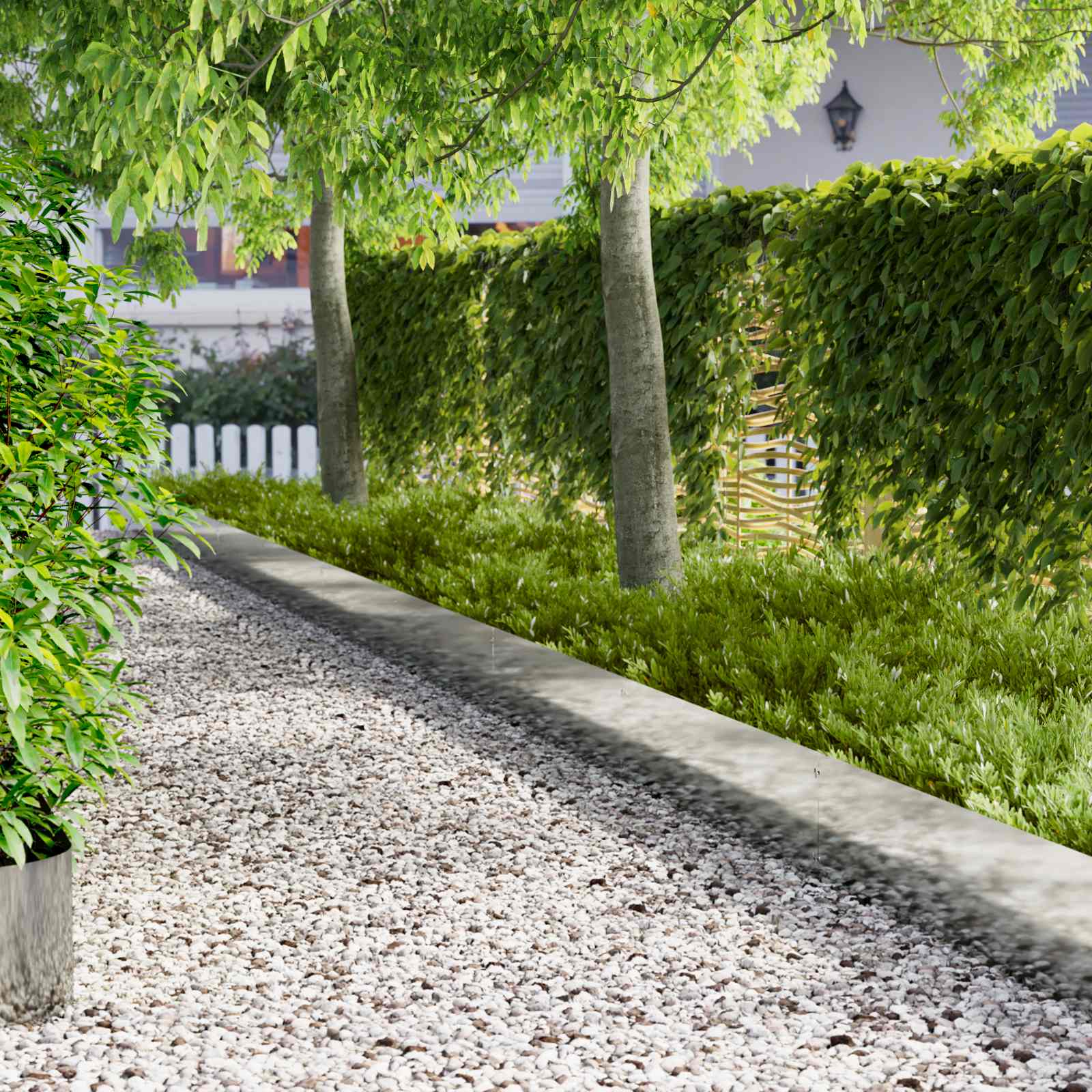Tuinrand 10 pcs 103 x 30 cm metaal Zilverkleurig