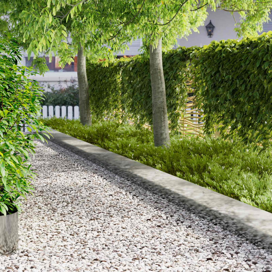 Tuinrand 10 pcs 103 x 30 cm metaal Zilverkleurig