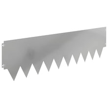 Tuinrand 10 pcs 103 x 30 cm metaal Zilverkleurig